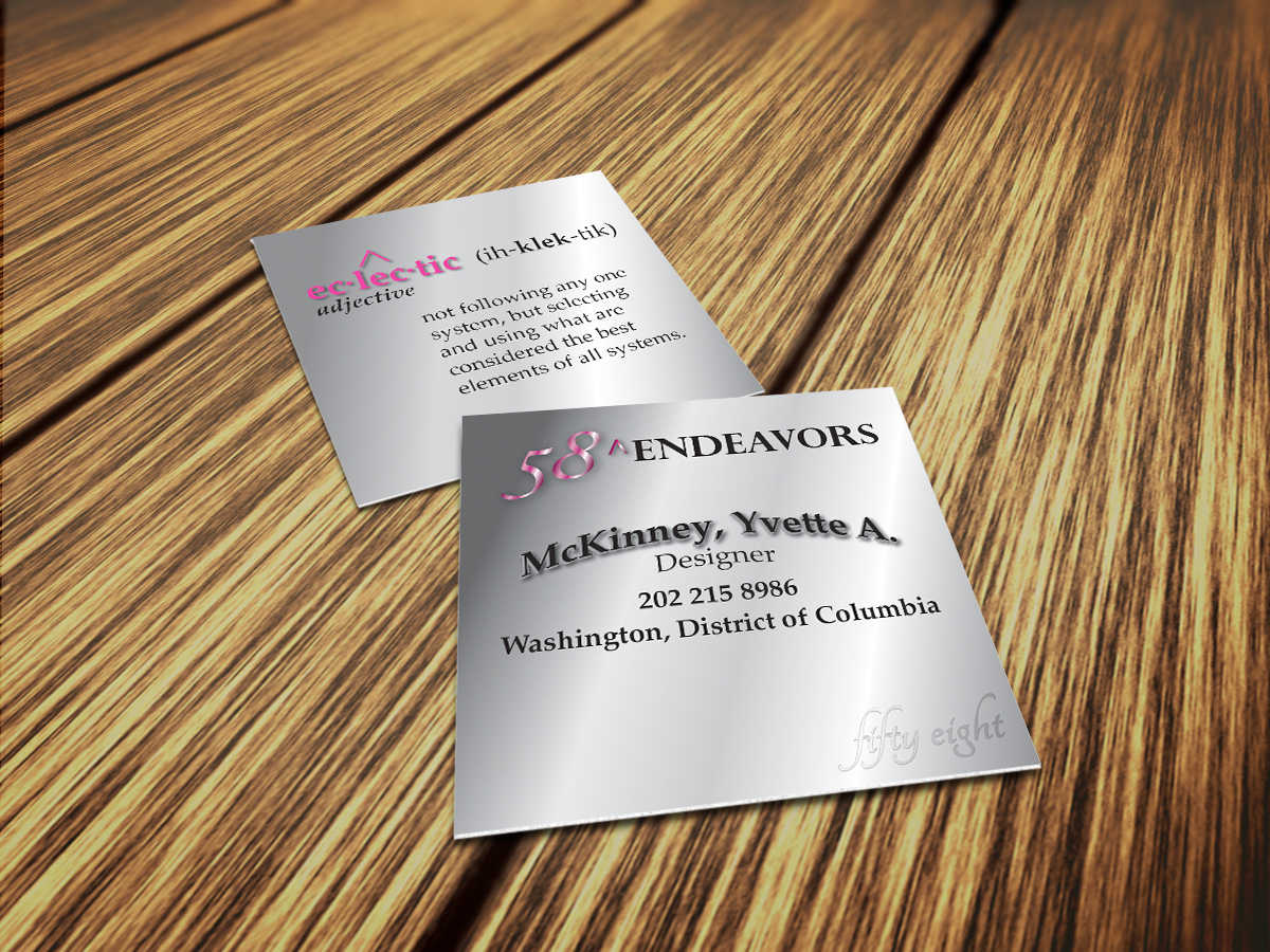 Visitenkarten-Design von byDesign Graphic Design für 58 Endeavors | Design #4011517