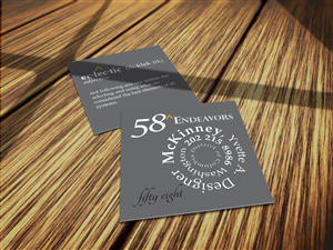 Visitenkarten-Design von byDesign Graphic Design für 58 Endeavors | Design: #4040118