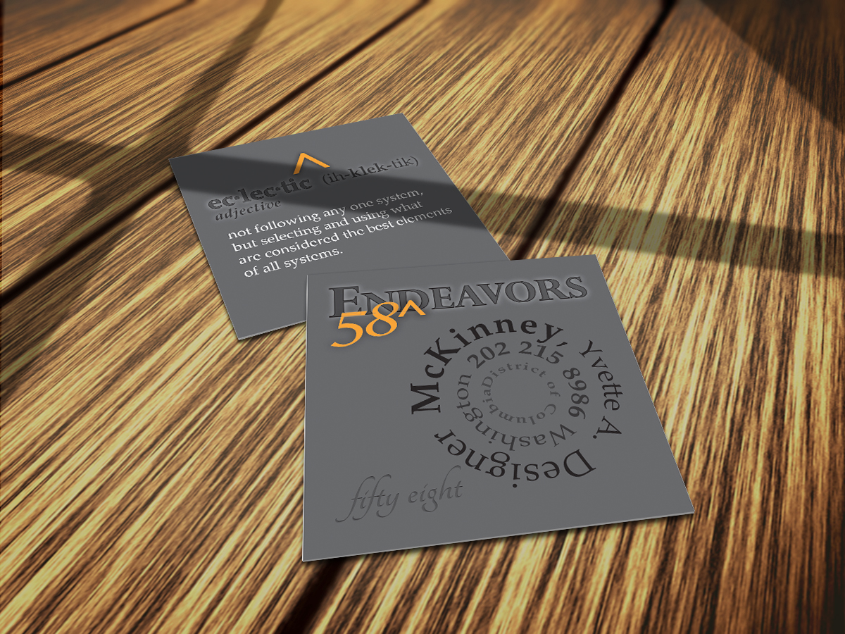 Visitenkarten-Design von byDesign Graphic Design für 58 Endeavors | Design #4047596