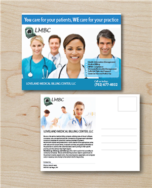 Postcard Design by green82 for Loveland Medical Billing | Design: #4089769
