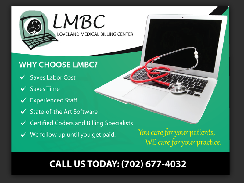Diseño de Postal por uniquedesign10 para Loveland Medical Billing | Diseño #4055530