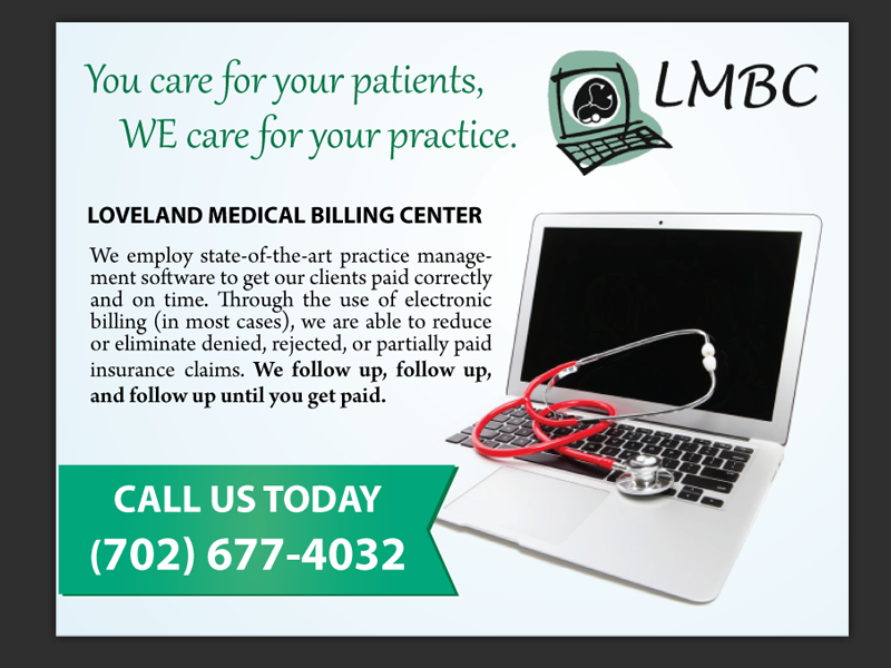 Diseño de Postal por uniquedesign10 para Loveland Medical Billing | Diseño #4055829