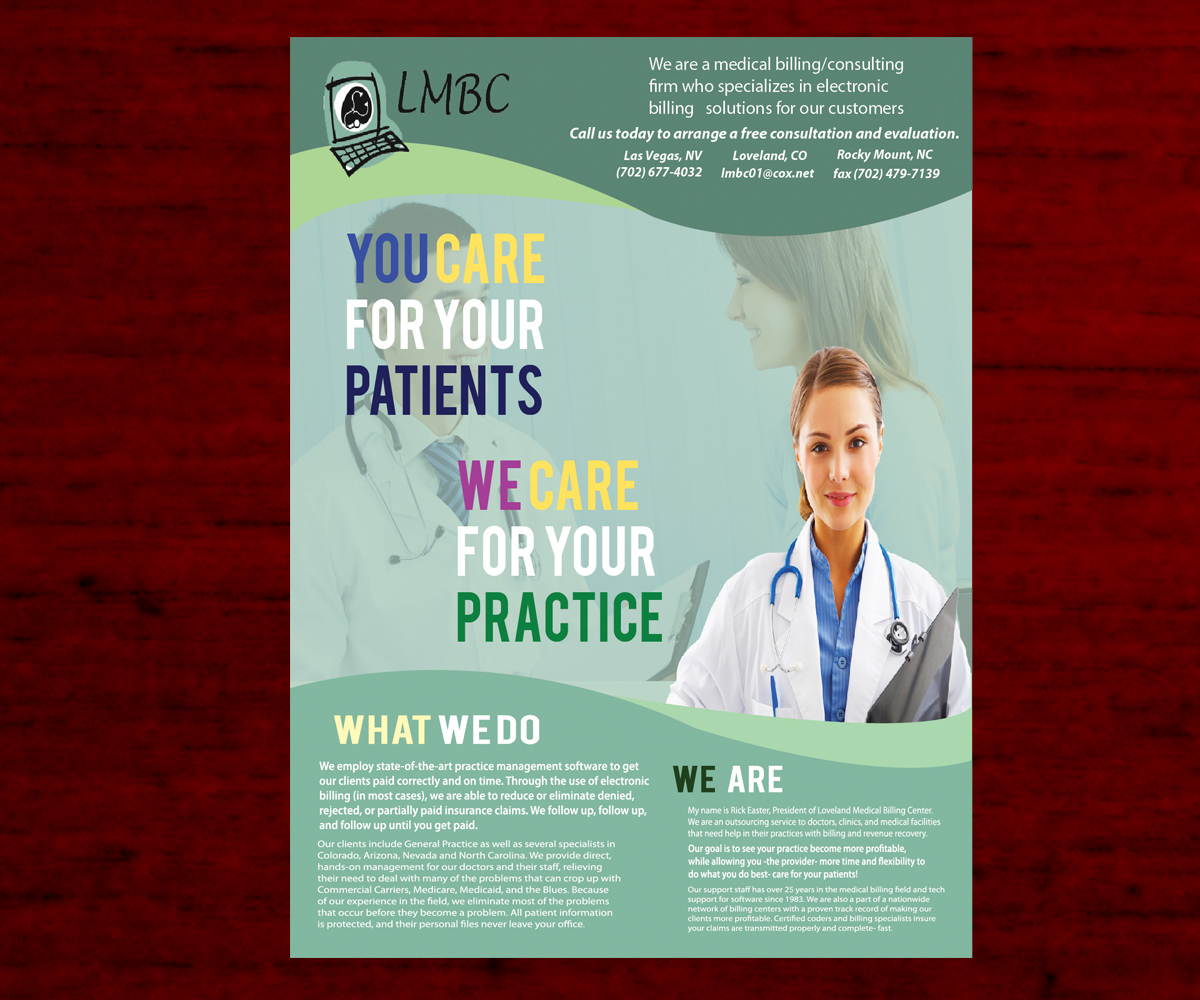 Postcard Design by jsmart for Loveland Medical Billing | Design #4096481