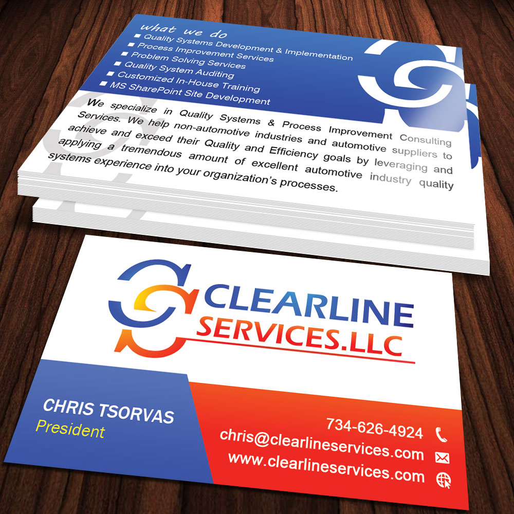 Design de Carte de Visite par Sandaruwan pour Clearline Services | Design #4000160