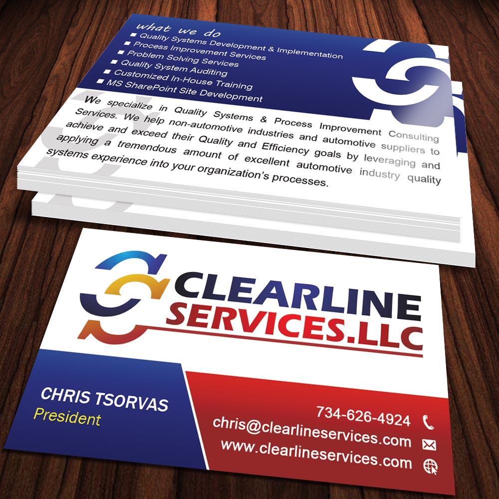 Diseño de Tarjeta de Presentación por Sandaruwan para Clearline Services | Diseño #4003549
