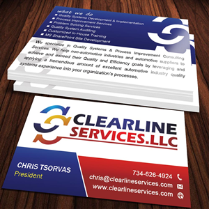 Diseño de Tarjeta de Presentación por Sandaruwan para Clearline Services | Diseño #4003549