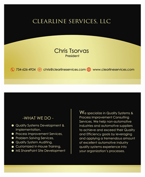 Diseño de Tarjeta de Presentación por Satyajit Sil Creations para Clearline Services | Diseño #4006623