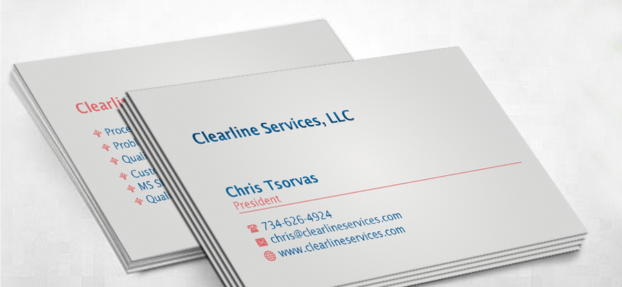 Business Card Design by shaikhdesign for Clearline Services | Design #4009394