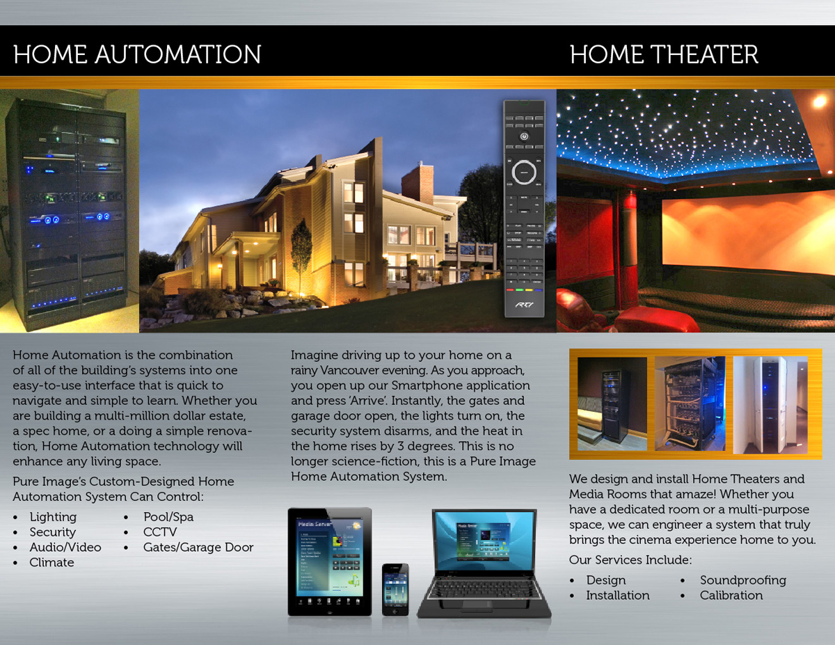 Diseño de Brochure por ElitaSue para Pure Image Technology Solutions Ltd. | Diseño #1121604