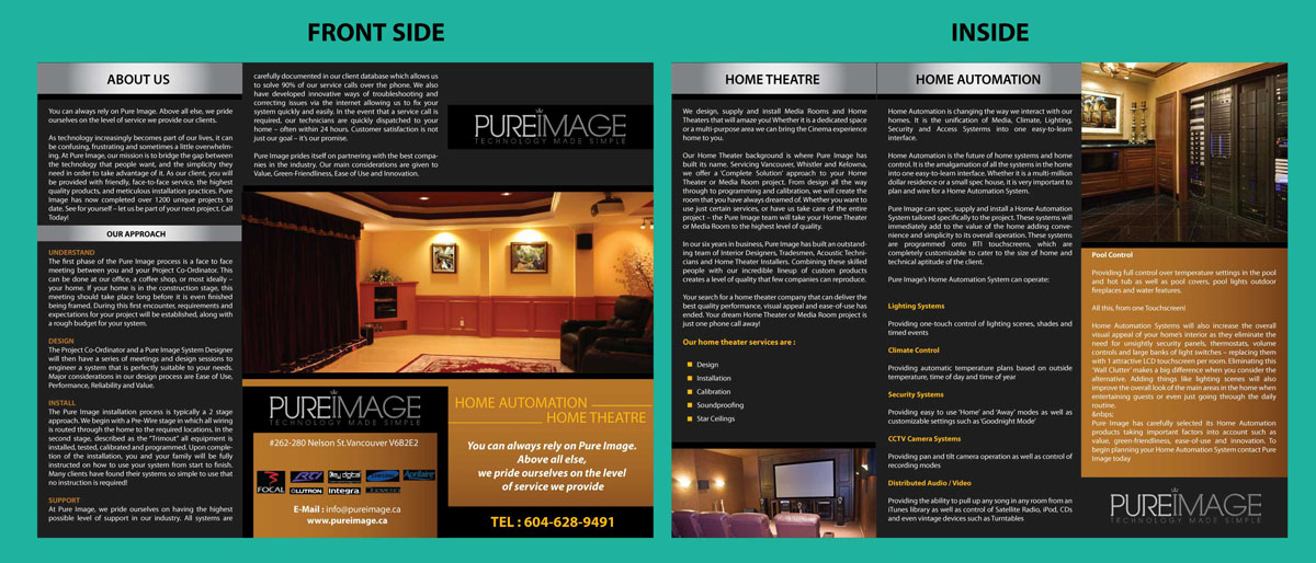 Broschüren-Design von Sbss für Pure Image Technology Solutions Ltd. | Design #1092555
