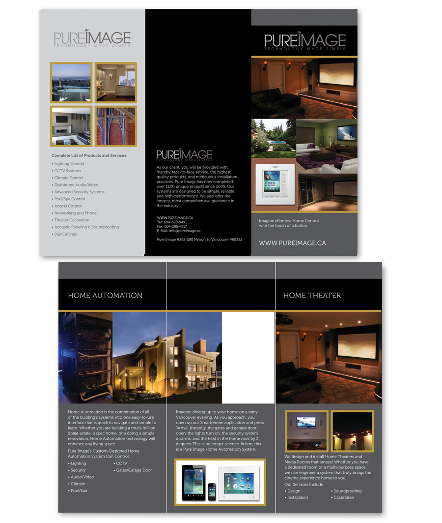 Diseño de Brochure por paperbutterfly para Pure Image Technology Solutions Ltd. | Diseño #1112179