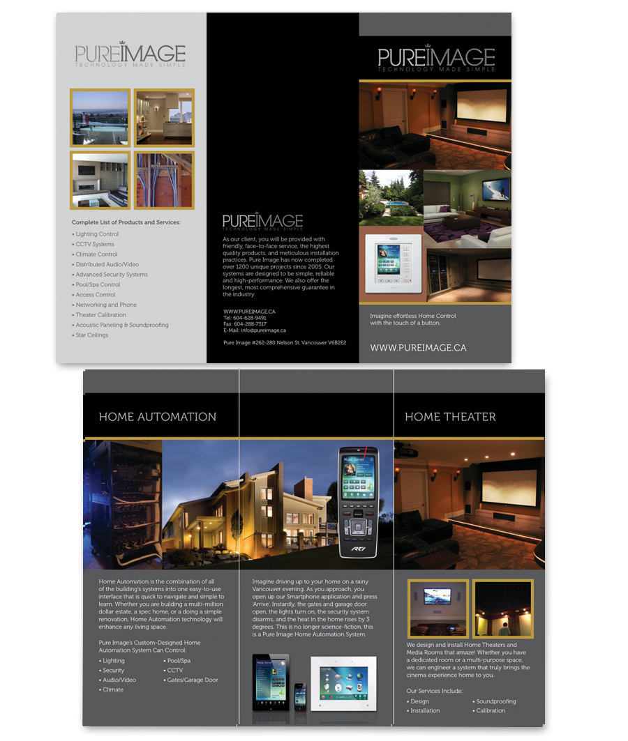 Diseño de Brochure por paperbutterfly para Pure Image Technology Solutions Ltd. | Diseño #1120820