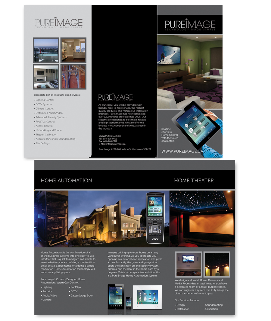 Diseño de Brochure por paperbutterfly para Pure Image Technology Solutions Ltd. | Diseño #1147035