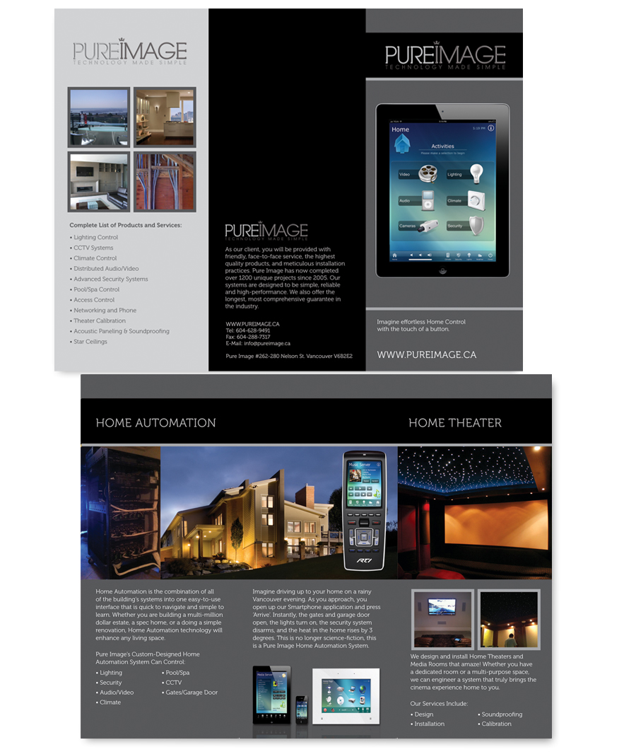 Diseño de Brochure por paperbutterfly para Pure Image Technology Solutions Ltd. | Diseño #1152478