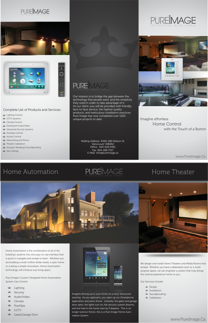 Brochure Design by Naavyd for Pure Image Technology Solutions Ltd. | Design #1120902