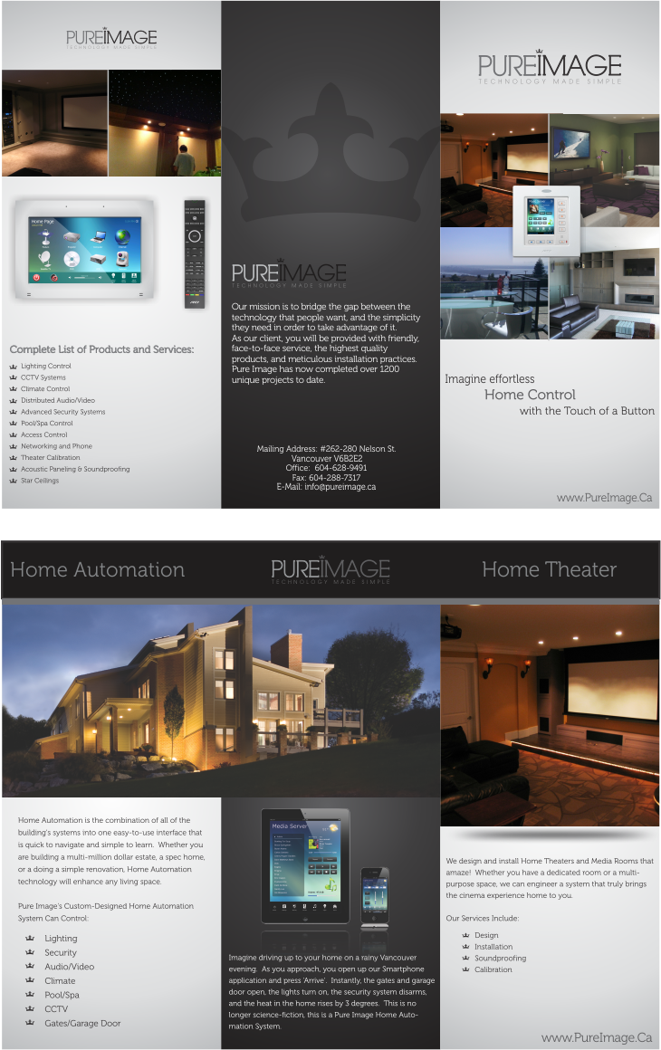 Diseño de Brochure por Naavyd para Pure Image Technology Solutions Ltd. | Diseño #1121884