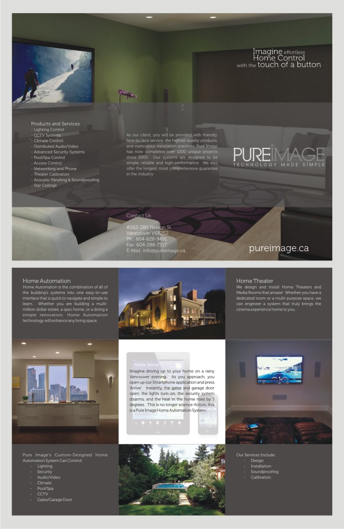 Brochure Design by barinix for Pure Image Technology Solutions Ltd. | Design #1126568