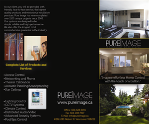 Diseño de Brochure por graphicrod para Pure Image Technology Solutions Ltd. | Diseño #1108709