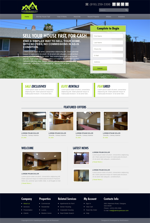 Web Design par TheCodeWire pour GSH Funding, Inc. | Design #4016330