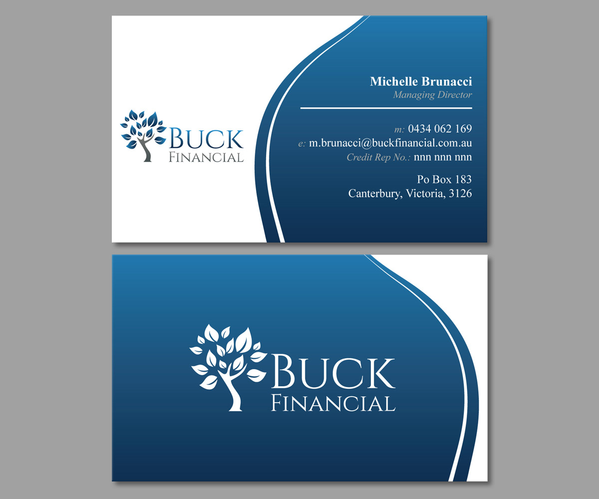 Business Card Design by MessyDesk for Buck Financial Group | Design #4084294
