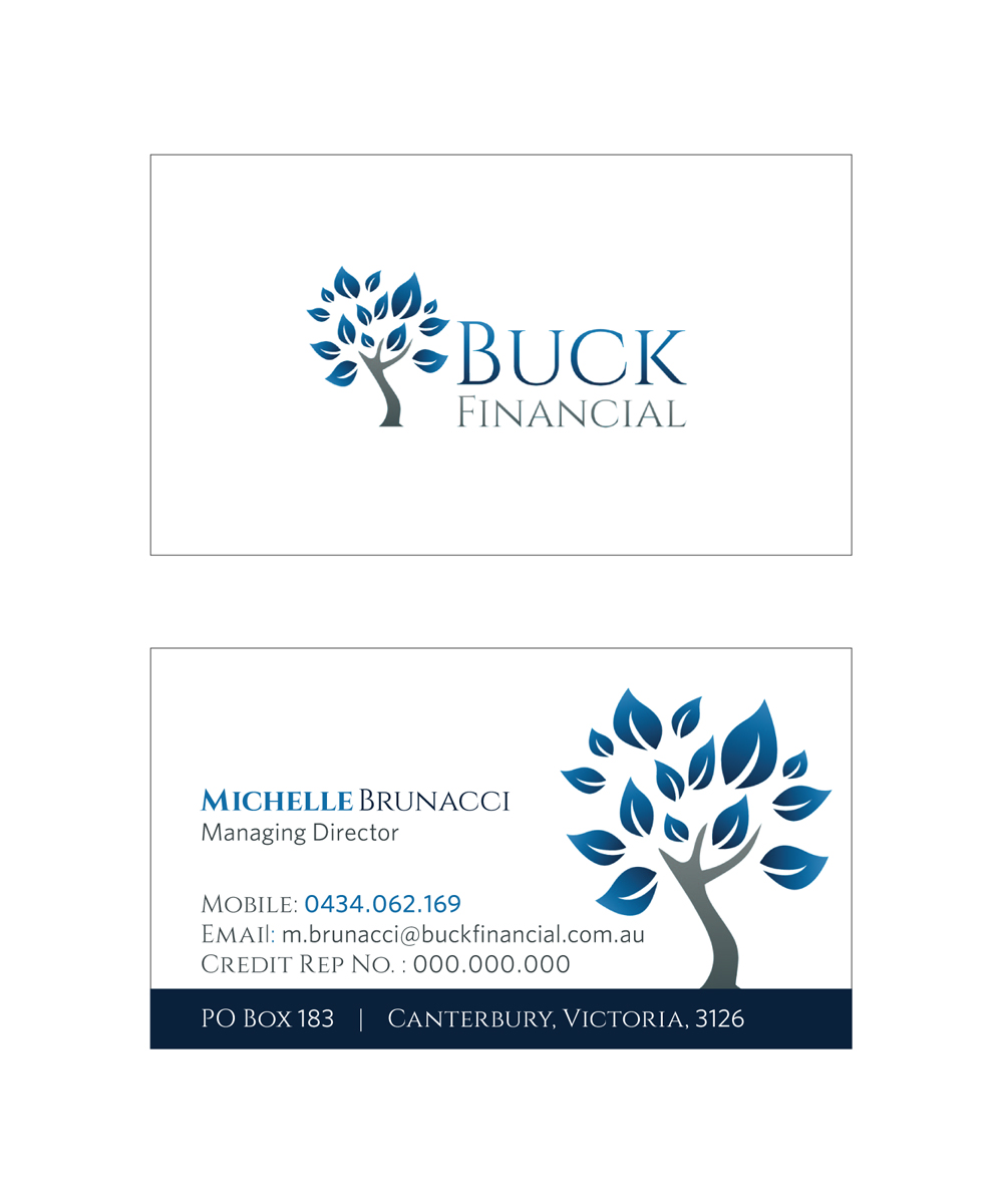 Business Card Design by Logomac Design for Buck Financial Group | Design #4146603