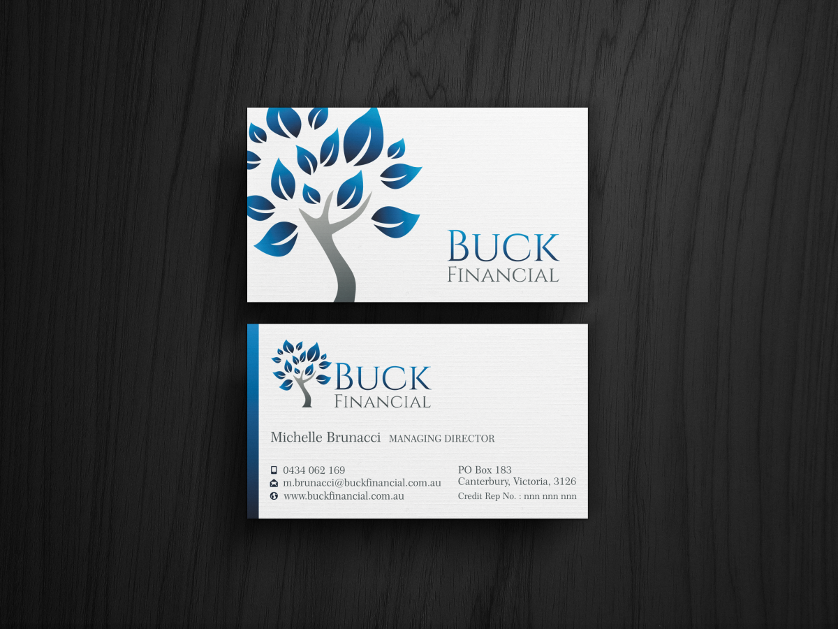 Business Card Design by HYPdesign for Buck Financial Group | Design #4017668
