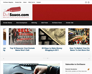 DotSauce.com - What's HOT in domains and online business | Logo Design by Bogdan Tanase-Marinescu