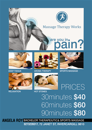 Massage Therapy Works | Design de Poster par cb1318