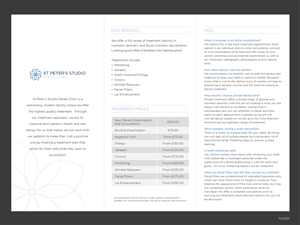 Design de Brochure par Yaw Tong pour St Peter''s Studio Dental Clinic | Design : #4003401