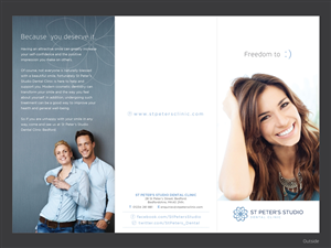Design de Brochure par Yaw Tong pour St Peter''s Studio Dental Clinic | Design : #4130092