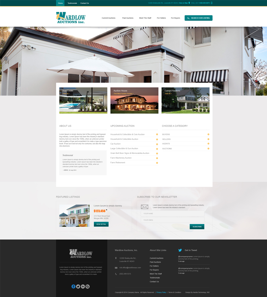 Wordpress Design by aarsita for AuctionServices.com, Inc. | Design #4044506