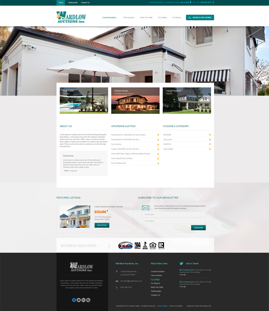 Wordpress Design by aarsita for AuctionServices.com, Inc. | Design #4047161