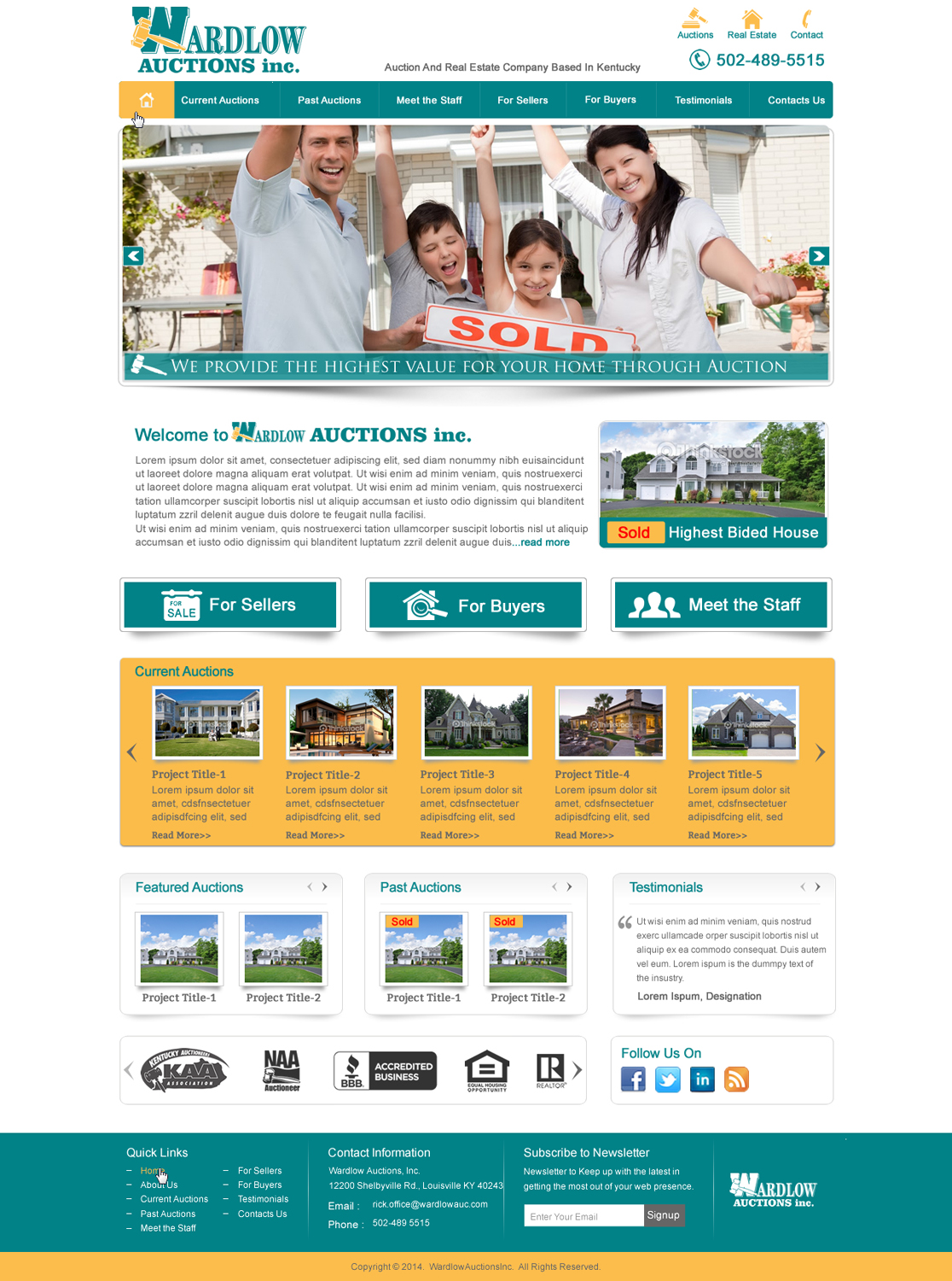 Diseño Wordpress por HarmiDesigning para AuctionServices.com, Inc. | Diseño #4013069