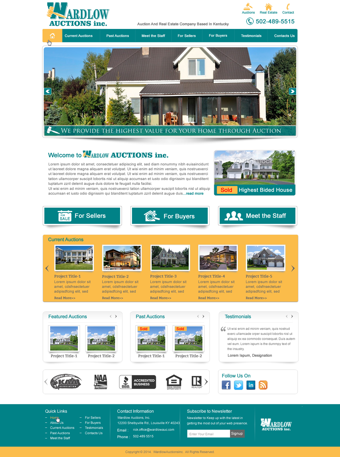 Wordpress Design by harmi_199 for AuctionServices.com, Inc. | Design #4013072