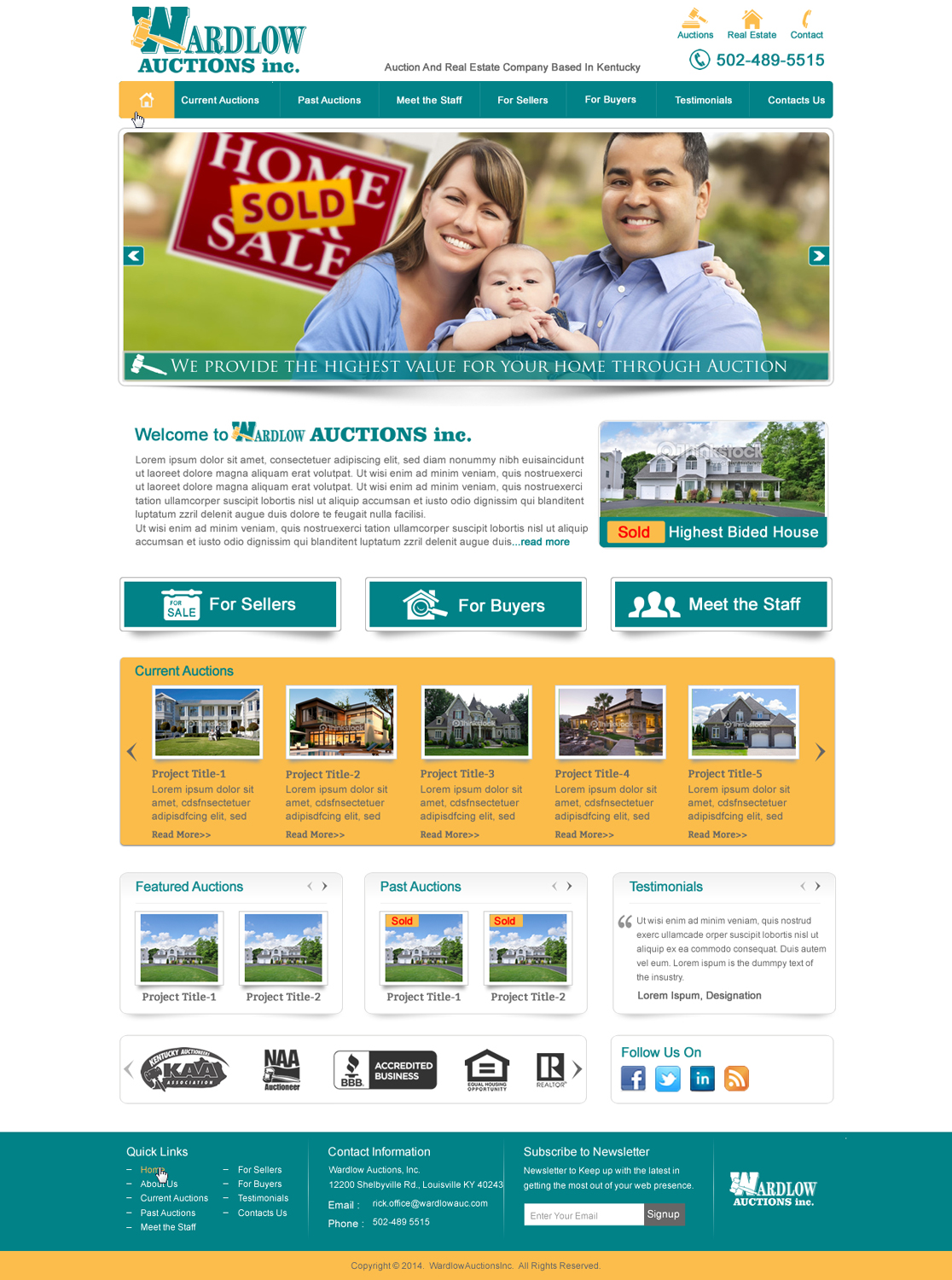 Wordpress Design by harmi_199 for AuctionServices.com, Inc. | Design #4013081