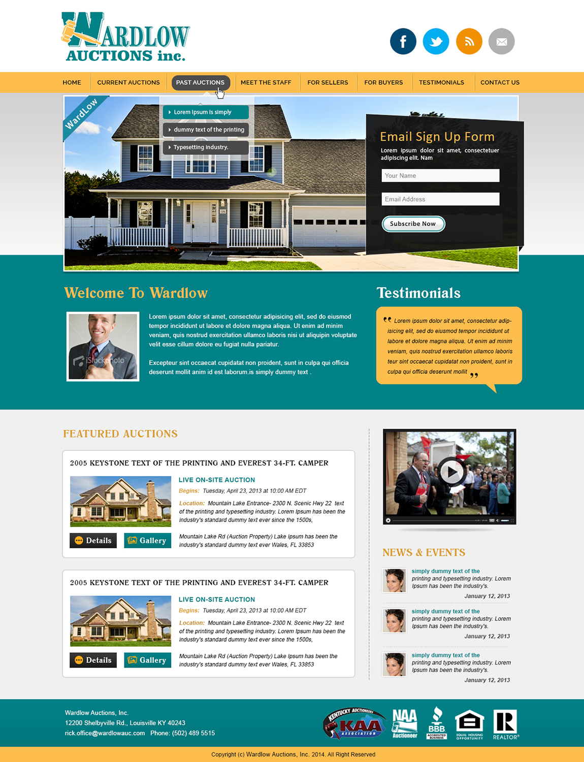 Wordpress Design by webxvision for AuctionServices.com, Inc. | Design #4016097