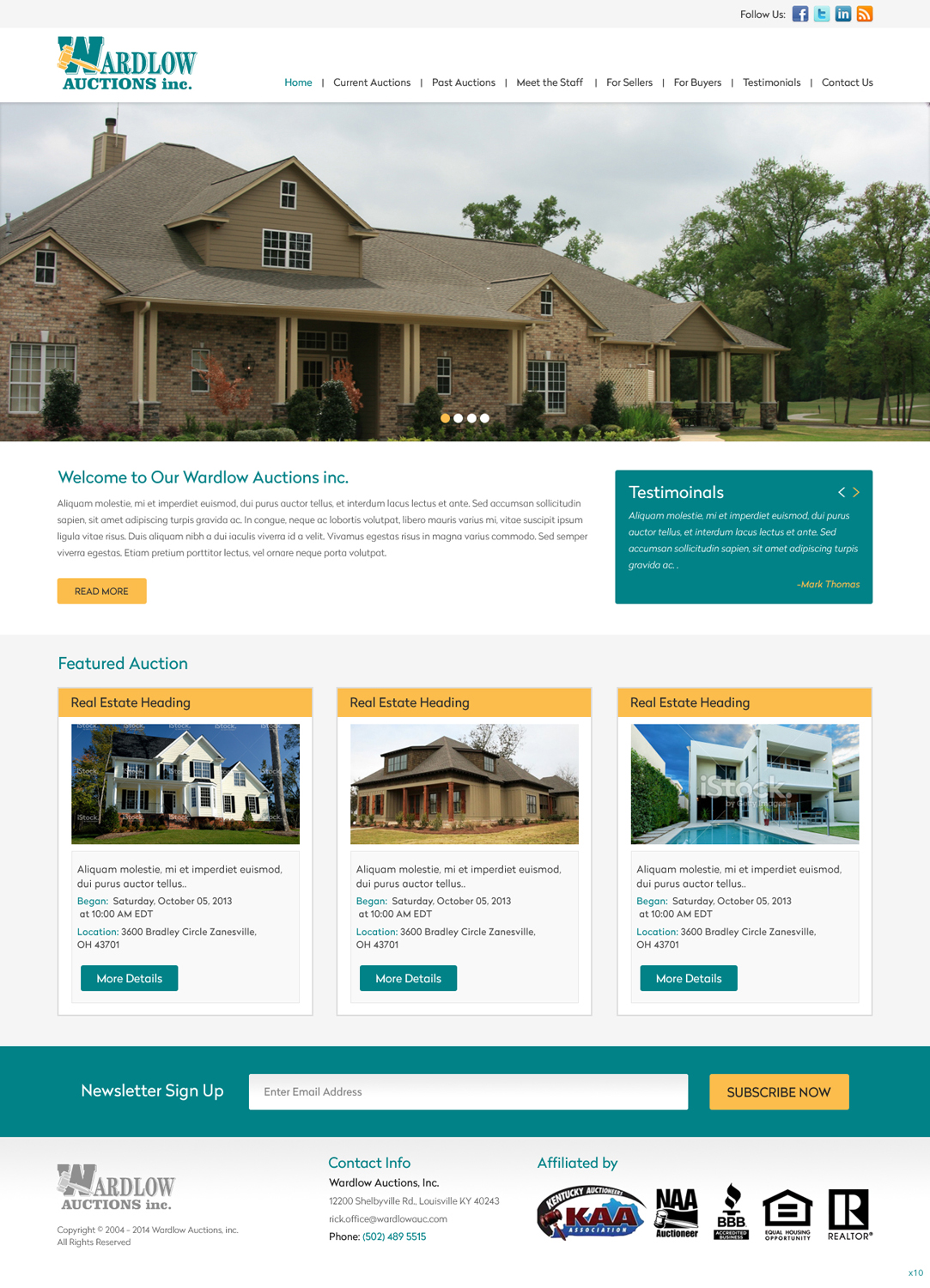 Wordpress Design by pb for AuctionServices.com, Inc. | Design #4014632