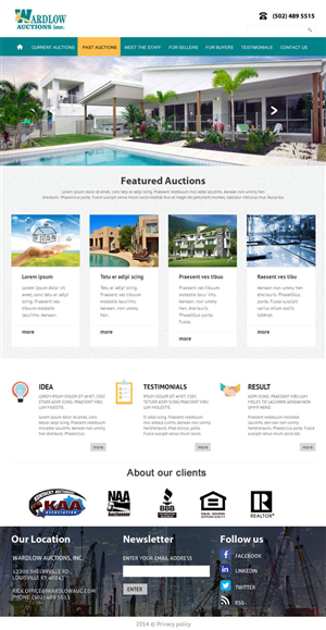 Wordpress Design by Vblue for AuctionServices.com, Inc. | Design #4049032