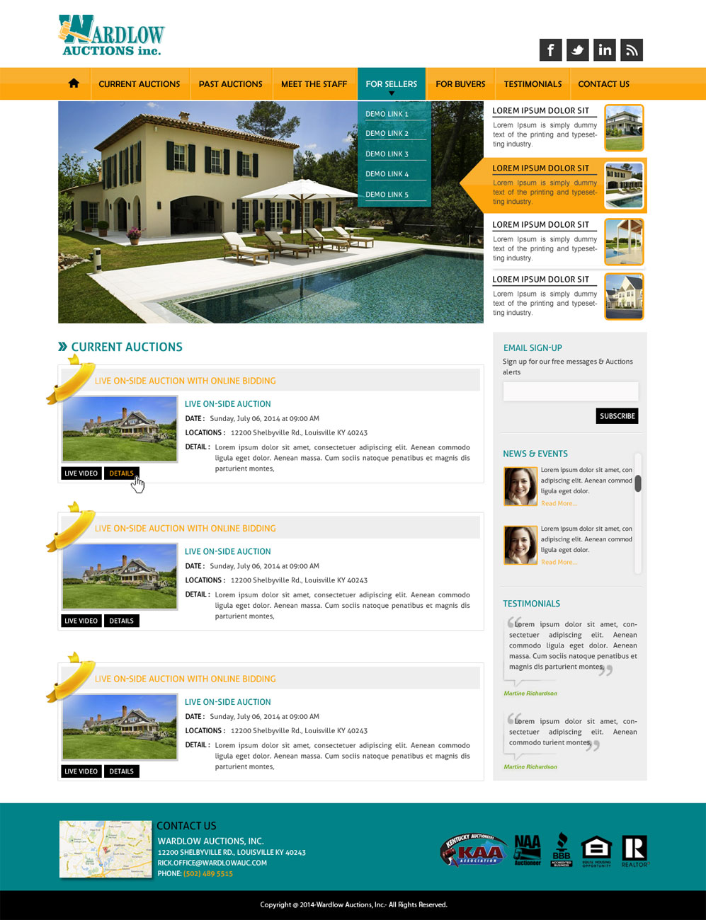 Design Wordpress par Vblue pour AuctionServices.com, Inc. | Design #4069664