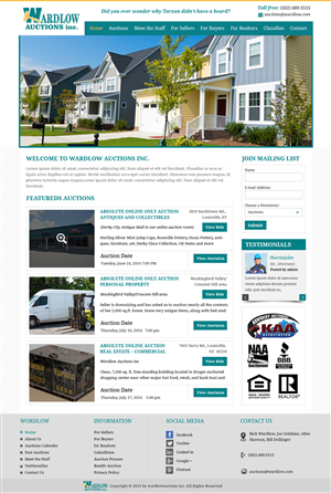 Wordpress Design by Creative Usha for AuctionServices.com, Inc. | Design: #4018737