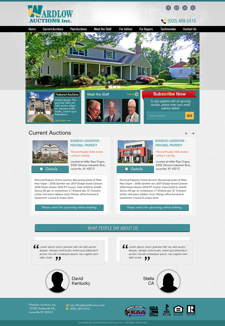 Wordpress Design by Tanvir for AuctionServices.com, Inc. | Design #4008008
