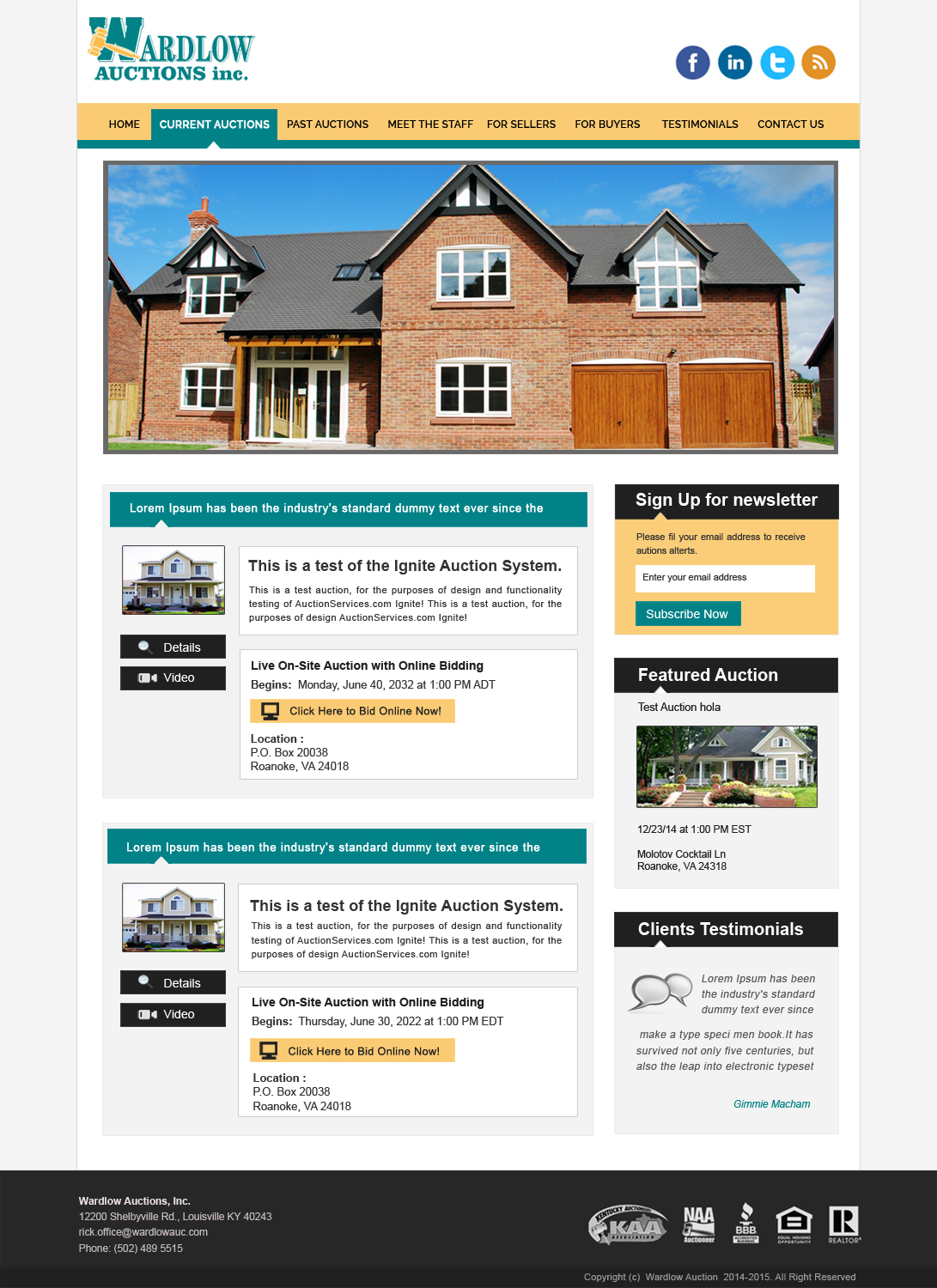 Diseño Wordpress por Creative X Designs para AuctionServices.com, Inc. | Diseño #4035546