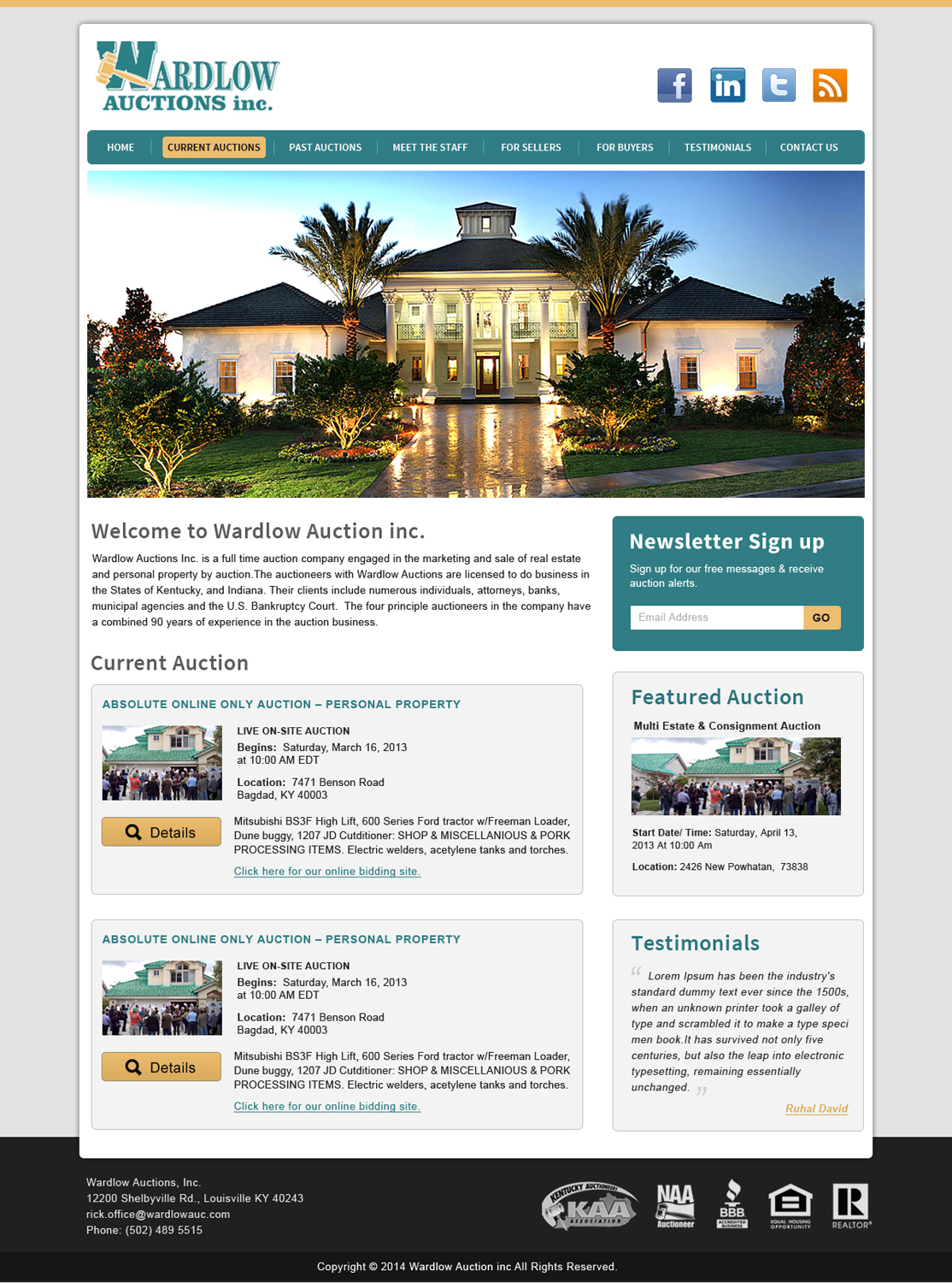 Wordpress Design by Creative X Designs for AuctionServices.com, Inc. | Design #4043850