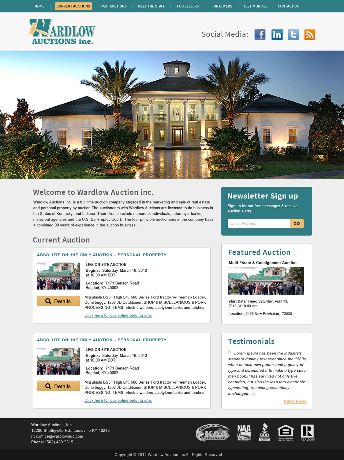 Wordpress Design by Creative X Designs for AuctionServices.com, Inc. | Design #4043884