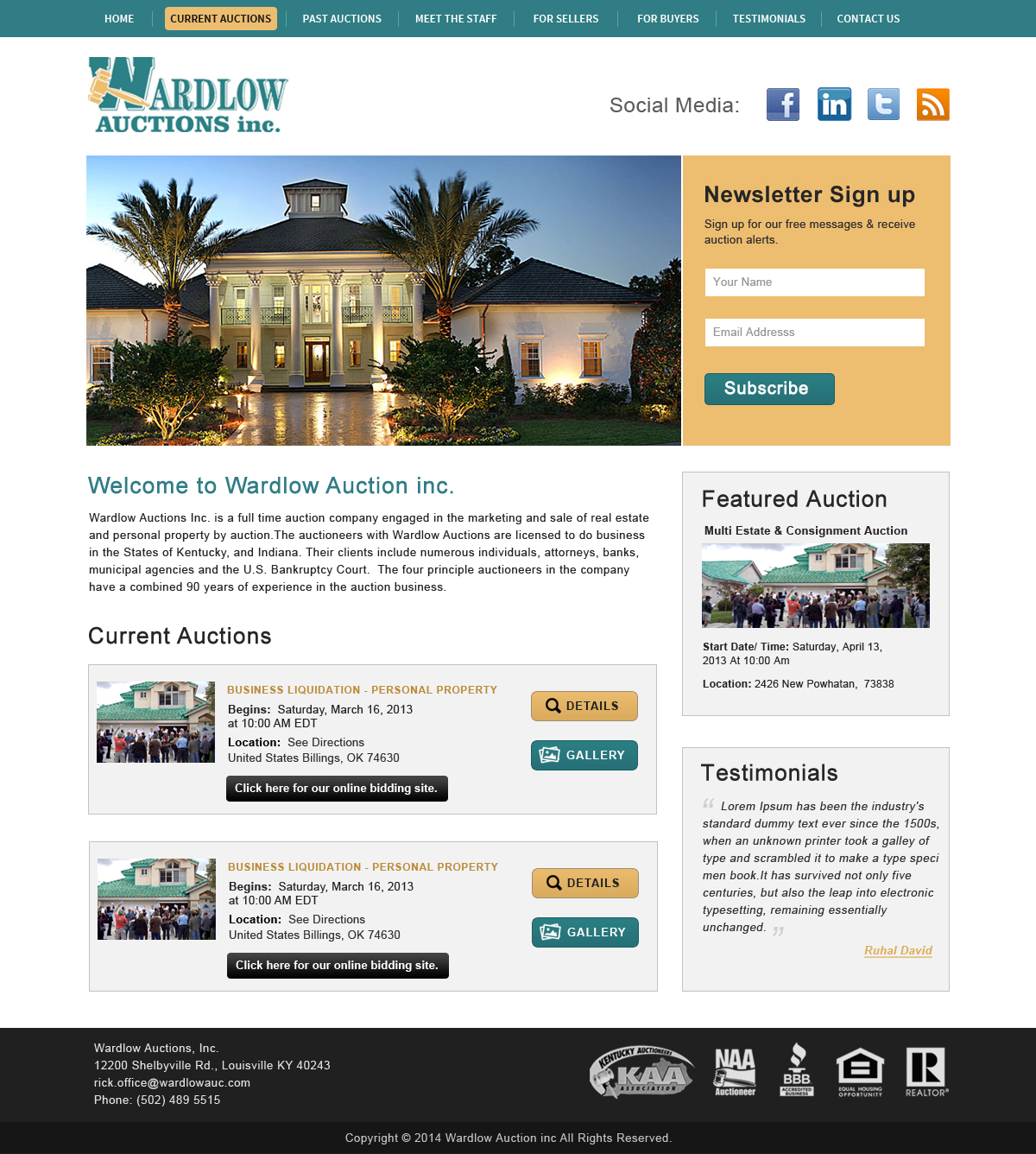 Wordpress Design by Creative X Designs for AuctionServices.com, Inc. | Design #4043999