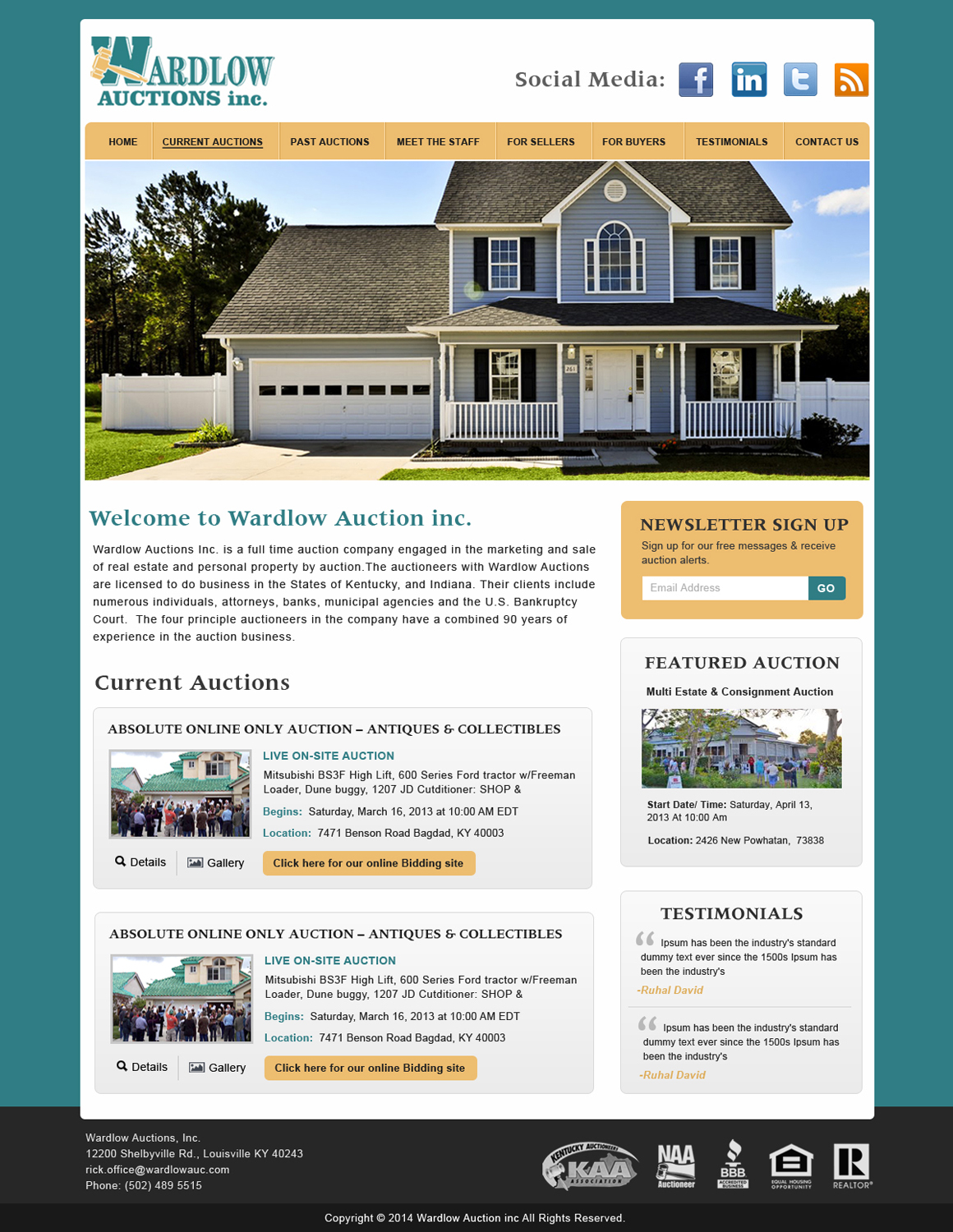Wordpress Design by Creative X Designs for AuctionServices.com, Inc. | Design #4056878