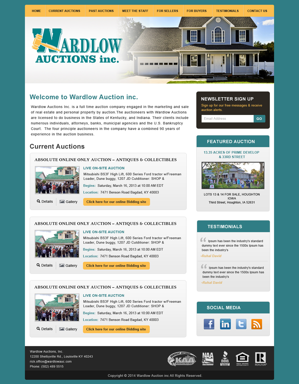 Wordpress Design by Creative X Designs for AuctionServices.com, Inc. | Design #4057210