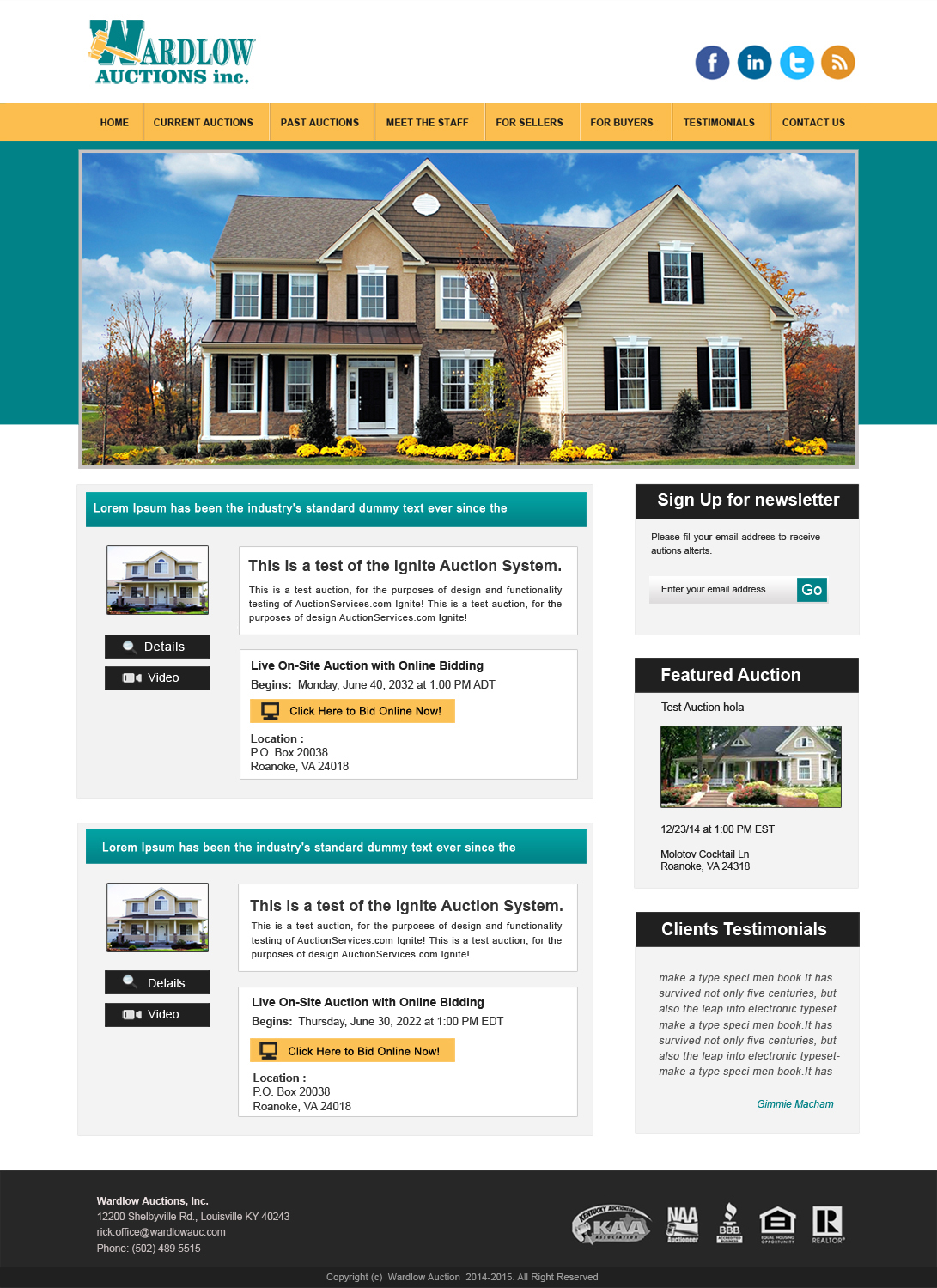 Wordpress Design by Creative X Designs for AuctionServices.com, Inc. | Design #4063910