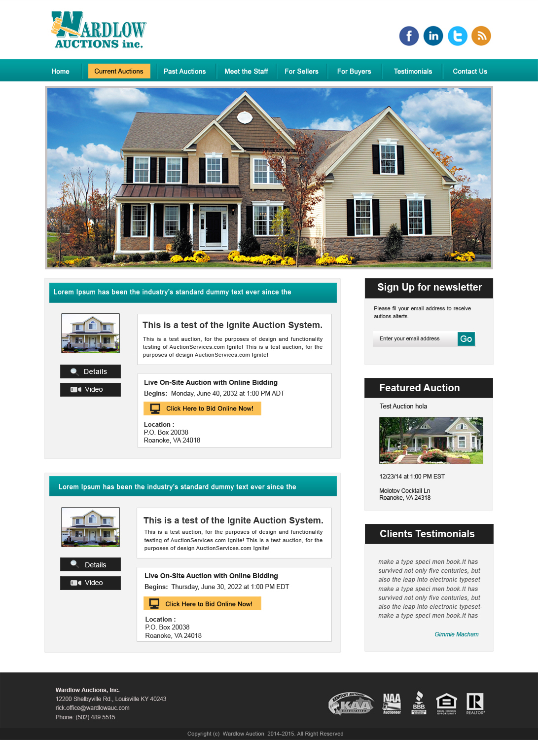 Wordpress Design by Creative X Designs for AuctionServices.com, Inc. | Design #4063913