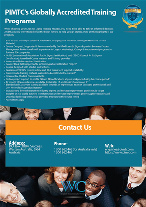 Broschüren-Design von kasthetics für WENCLIFF Business Group Pty T/as PIM Training & Consultancy | Design: #4010672